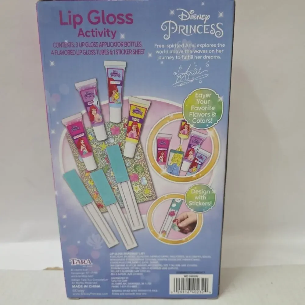Disney Princess Create Your Own Lip Gloss Activity Set - The Little Mermaid New